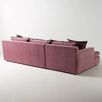 Фото Угловой диван Velvet розового цвета
