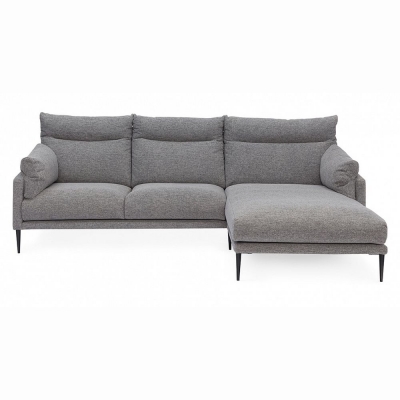 Фото Угловой диван ODRA  светло-серого цвета